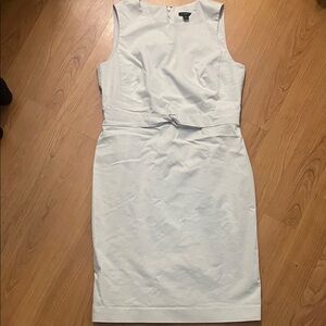 Ann Taylor Light Gray Sleeveless Midi Dress